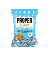 Lightly Sea Salted Popcorn 70g bag Suitable for vegans.