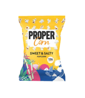 Sweet & Salted Popcorn 90g bag Suitable for vegans.