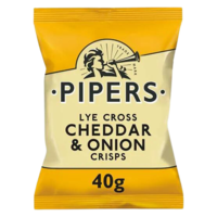 Piper Cheddar & Onion Crisps 40g